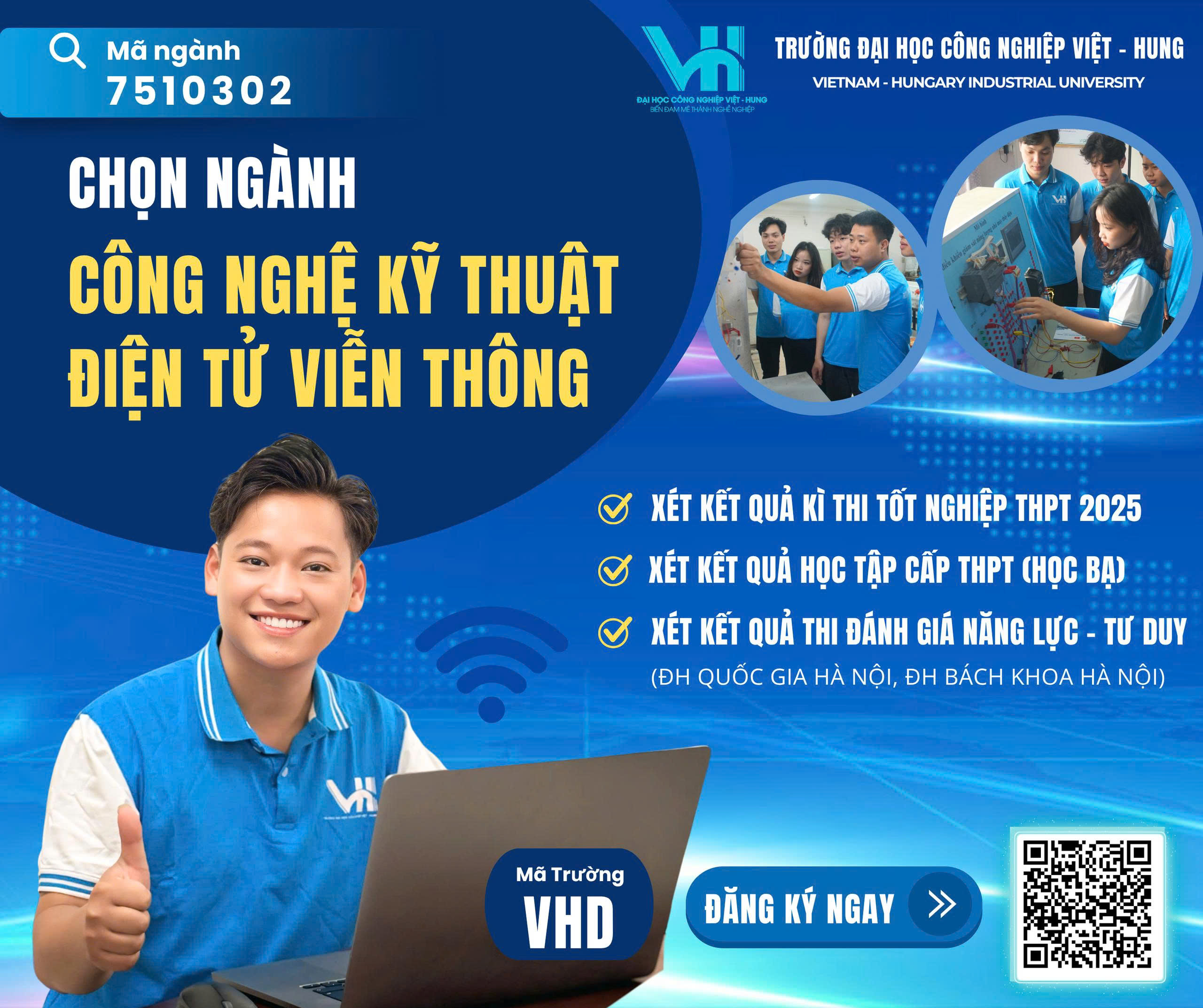 Ngành Công nghệ kỹ thuật điện tử - viễn thông (Mã ngành 7510302) tại VIU